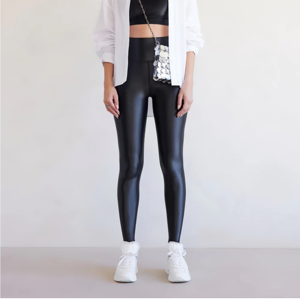 Carbon 38 Black High Rise Full-Length Legging in Takara Shine